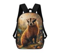 sinyumoney Mochilas Para Niños Mochila Escolar Whimsical Honey Badger Mochila Escolar Impresa En 3D Para Niños Estudiantes De Primaria Y Secundaria 17inch
