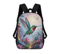 sinyumoney Mochilas Para Niños Mochila Escolar Whimsical Hummingbird Mochila Escolar Impresa En 3D Para Niños Estudiantes De Primaria Y Secundaria 17inch