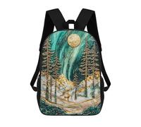 sinyumoney Mochilas Para Niños Mochila Escolar Winters Golden Glow Mochila Escolar Impresa En 3D Para Niños Estudiantes De Primaria Y Secundaria 17inch