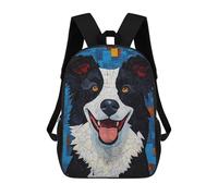 sinyumoney Mochilas Para Niños Mosaic Border Collie Mochila Escolar Impresa En 3D Para Niños Mochilas De Viaje De Moda Para Niños Estudiantes Escolares 17inch