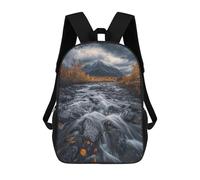 sinyumoney Mochilas Para Niños Mountain Stream in Autumn Mochila Escolar Para Niños Mochila De Viaje Mochila Escolar Para Estudiantes Bolsa Para Libros Y Material Escolar Mochilas Escolares 17inch