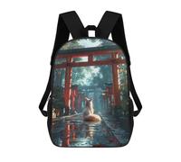 sinyumoney Mochilas Para Niños Mystic Kitsune Fox Torii Mochila Escolar Para Niños Mochila De Viaje Mochila Escolar Para Estudiantes Bolsa Para Libros Y Material Escolar Mochilas Escolares 17inch