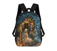 sinyumoney Mochilas Para Niños Nativity Scene Holy Mochila Escolar Impresa En 3D Para Niños Mochilas De Viaje De Moda Para Niños Estudiantes Escolares 17inch