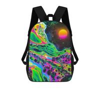 sinyumoney Mochilas Para Niños Neon Cosmic Abstract Mochila Escolar Impresa En 3D Mochila De Moda Mochilas Escolares De Viaje Para La Escuela O Viajes 17inch