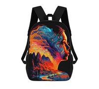 sinyumoney Mochilas Para Niños Neon Dreamscape -2 Mochila Escolar Impresa En 3D Mochila De Moda Mochilas Escolares De Viaje Para La Escuela O Viajes 17inch