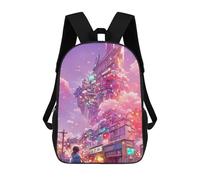 sinyumoney Mochilas Para Niños Neon Skyscraper Dreamscape Mochila Escolar Impresa En 3D Mochila De Moda Mochilas Escolares De Viaje Para La Escuela O Viajes 17inch