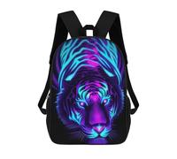 sinyumoney Mochilas Para Niños NEON TIGER Mochila Escolar Impresa En 3D Para Niños Mochilas De Viaje De Moda Para Niños Estudiantes Escolares 17inch