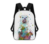 sinyumoney Mochilas Para Niños Otter Mochila Escolar Impresa En 3D Para Niños Mochilas De Viaje De Moda Para Niños Estudiantes Escolares 17inch