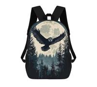 sinyumoney Mochilas Para Niños Owl Flying Moonlit Forest Mochila Escolar Impresa En 3D Para Niños Mochilas De Viaje De Moda Para Niños Estudiantes Escolares 17inch