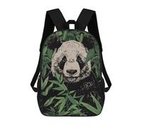 sinyumoney Mochilas Para Niños Panda in Bamboo Mochila Escolar Mochila Para Niños Mochila De Viaje Mochilas Para Libros Mochila Impresa En 3D Para Niños Y Niñas 17inch