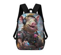 sinyumoney Mochilas Para Niños Party Pig in Action Mochila Escolar Mochila Para Niños Mochila De Viaje Mochilas Para Libros Mochila Impresa En 3D Para Niños Y Niñas 17inch