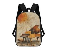 sinyumoney Mochilas Para Niños Piano Abstract Melancholy Mochila Escolar Impresa En 3D Para Niños Mochilas De Viaje De Moda Para Niños Estudiantes Escolares 17inch