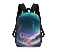 sinyumoney Mochilas Para Niños Planetary Reflections Mochila Escolar Impresa En 3D Mochila De Moda Mochilas Escolares De Viaje Para La Escuela O Viajes 17inch