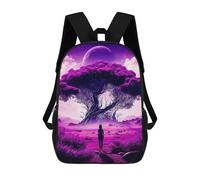 sinyumoney Mochilas Para Niños Purple Moonlit Journey Mochila Escolar Impresa En 3D Mochila De Moda Mochilas Escolares De Viaje Para La Escuela O Viajes 17inch