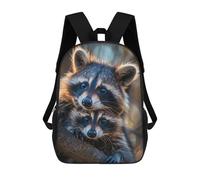 sinyumoney Mochilas Para Niños Raccoon Animal Family Mochila Escolar Impresa En 3D Para Niños Mochilas De Viaje De Moda Para Niños Estudiantes Escolares 17inch