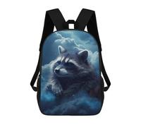 sinyumoney Mochilas Para Niños Raccoon in Clouds Mochila Escolar Mochila Para Niños Mochila De Viaje Mochilas Para Libros Mochila Impresa En 3D Para Niños Y Niñas 17inch