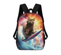 sinyumoney Mochilas Para Niños Rainbow Cat Astro Surfer Mochila Escolar Para Niños Mochila De Viaje Mochila Escolar Para Estudiantes Bolsa Para Libros Y Material Escolar Mochilas Escolares 17inch