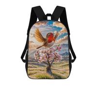 sinyumoney Mochilas Para Niños Robin Singing in Spring Mochila Escolar Impresa En 3D Para Niños Mochilas De Viaje De Moda Para Niños Estudiantes Escolares 17inch