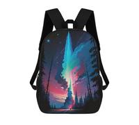 sinyumoney Mochilas Para Niños Rocket in The Night Sky Mochila Escolar Mochila Para Niños Mochila De Viaje Mochilas Para Libros Mochila Impresa En 3D Para Niños Y Niñas 17inch