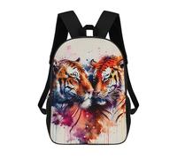 sinyumoney Mochilas Para Niños Romantic Tiger Couple Mochila Escolar Mochila Para Niños Mochila De Viaje Mochilas Para Libros Mochila Impresa En 3D Para Niños Y Niñas 17inch