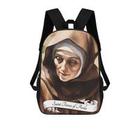 sinyumoney Mochilas Para Niños Saint Teresa of Avila Mochila Escolar Impresa En 3D Mochila De Moda Mochilas Escolares De Viaje Para La Escuela O Viajes 17inch
