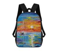 sinyumoney Mochilas Para Niños Sea Sunset Mochila Escolar Impresa En 3D Mochila De Moda Mochilas Escolares De Viaje Para La Escuela O Viajes 17inch