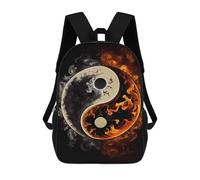sinyumoney Mochilas Para Niños Shadow Flame Yin And Yang Mochila Escolar Mochila Para Niños Mochila De Viaje Mochilas Para Libros Mochila Impresa En 3D Para Niños Y Niñas 17inch