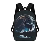 sinyumoney Mochilas Para Niños Silhouette of A Deer Mochila Escolar Para Niños Mochila De Viaje Mochila Escolar Para Estudiantes Bolsa Para Libros Y Material Escolar Mochilas Escolares 17inch