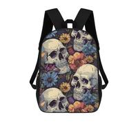 sinyumoney Mochilas Para Niños Skulls And Roses Mochila Escolar Mochila Para Niños Mochila De Viaje Mochilas Para Libros Mochila Impresa En 3D Para Niños Y Niñas 17inch