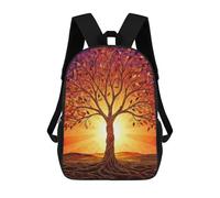 sinyumoney Mochilas Para Niños Stained Glass Tree of Life Artwork Mochila Escolar Impresa En 3D Para Niños Mochilas De Viaje De Moda Para Niños Estudiantes Escolares 17inch