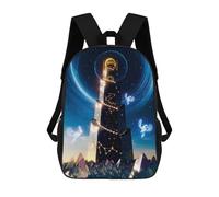 sinyumoney Mochilas Para Niños Starlight Beacon Tower Mochila Escolar Para Niños Mochila De Viaje Mochila Escolar Para Estudiantes Bolsa Para Libros Y Material Escolar Mochilas Escolares 17inch