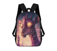 sinyumoney Mochilas Para Niños Steampunk Giraffe Portrait Mochila Escolar Impresa En 3D Para Niños Mochilas De Viaje De Moda Para Niños Estudiantes Escolares 17inch