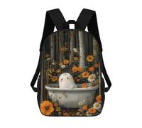 Sinyumoney Mochilas para niños Sunflowers Bolsa de escuela impresa en 3D para niños, mochila de viaje de moda para escolares, Boho Ghost Bathtube Forest, 17"
