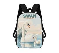 sinyumoney Mochilas Para Niños Swan Family Minimalist Mochila Escolar Impresa En 3D Para Niños Mochilas De Viaje De Moda Para Niños Estudiantes Escolares 17inch