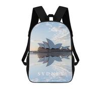 sinyumoney Mochilas Para Niños Sydney Coodinate Art Mochila Escolar Impresa En 3D Para Niños Mochilas De Viaje De Moda Para Niños Estudiantes Escolares 17inch