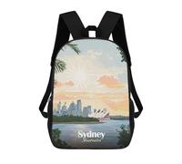 sinyumoney Mochilas Para Niños Sydney Opera House Sunset Mochila Escolar Impresa En 3D Para Niños Mochilas De Viaje De Moda Para Niños Estudiantes Escolares 17inch