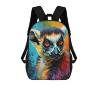 sinyumoney Mochilas Para Niños The Agile Lemur Monkey Mochila Escolar Impresa En 3D Mochila De Moda Mochilas Escolares De Viaje Para La Escuela O Viajes 17inch