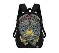 sinyumoney Mochilas Para Niños The Twin Beast Mochila Escolar Impresa En 3D Para Niños Mochilas De Viaje De Moda Para Niños Estudiantes Escolares 17inch