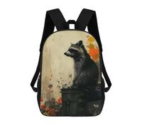 sinyumoney Mochilas Para Niños The Vintage Trash Raccoon Mochila Escolar Impresa En 3D Para Niños Mochilas De Viaje De Moda Para Niños Estudiantes Escolares 17inch