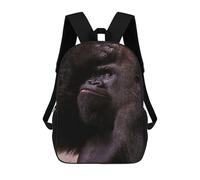 sinyumoney Mochilas Para Niños Thinking Gorilla Mochila Escolar Impresa En 3D Para Niños Mochilas De Viaje De Moda Para Niños Estudiantes Escolares 17inch
