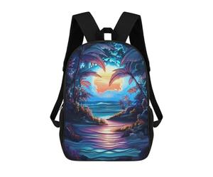 sinyumoney Mochilas Para Niños Tropical Sunset Beach Mochila Escolar Impresa En 3D Mochila De Moda Mochilas Escolares De Viaje Para La Escuela O Viajes 17inch