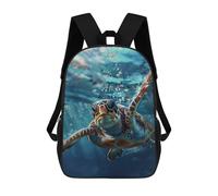 sinyumoney Mochilas Para Niños Turtle Blue Water Nature Mochila Escolar Mochila Para Niños Mochila De Viaje Mochilas Para Libros Mochila Impresa En 3D Para Niños Y Niñas 17inch