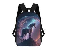sinyumoney Mochilas Para Niños Unicorn in Cosmic Landscape Mochila Escolar Impresa En 3D Mochila De Moda Mochilas Escolares De Viaje Para La Escuela O Viajes 17inch
