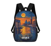 sinyumoney Mochilas Para Niños Venice Italy Night Scene Mochila Escolar Impresa En 3D Para Niños Mochilas De Viaje De Moda Para Niños Estudiantes Escolares 17inch