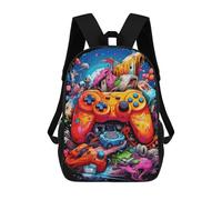 sinyumoney Mochilas Para Niños Vibrant Gaming Controller Artwork -14 Mochila Escolar Impresa En 3D Mochila De Moda Mochilas Escolares De Viaje Para La Escuela O Viajes 17inch