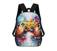 sinyumoney Mochilas Para Niños Vibrant Gaming Controller Artwork -141 Mochila Escolar Mochila Para Niños Mochila De Viaje Mochilas Para Libros Mochila Impresa En 3D Para Niños Y Niñas 17inch