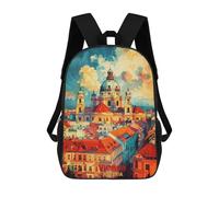 sinyumoney Mochilas Para Niños Vienna Art Mochila Escolar Impresa En 3D Mochila De Moda Mochilas Escolares De Viaje Para La Escuela O Viajes 17inch
