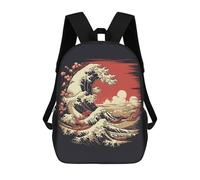 sinyumoney Mochilas Para Niños Vintage Japan Landscapes Mochila Escolar Impresa En 3D Para Niños Mochilas De Viaje De Moda Para Niños Estudiantes Escolares 17inch