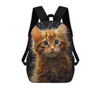 sinyumoney Mochilas Para Niños Wet Cat CloseUp Mochila Escolar Impresa En 3D Mochila De Moda Mochilas Escolares De Viaje Para La Escuela O Viajes 17inch