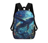sinyumoney Mochilas Para Niños Whale in A Starry Sea Mochila Escolar Impresa En 3D Para Niños Mochilas De Viaje De Moda Para Niños Estudiantes Escolares 17inch